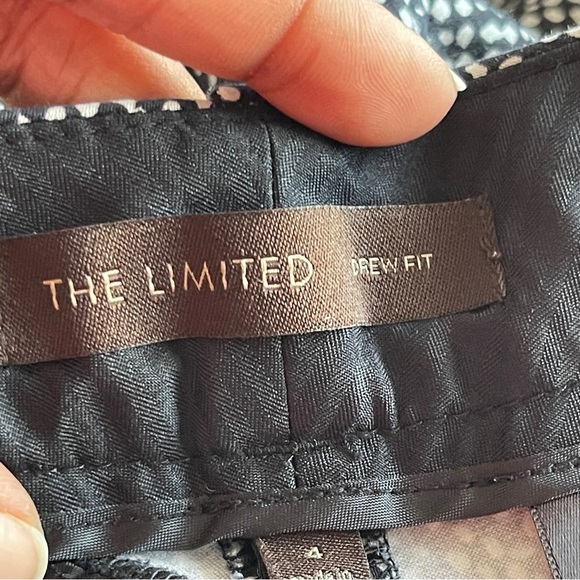 THE LIMITED | Speckled Print Cuffed Cropped Trouser Pants Sz 4 - Picture 5 of 8